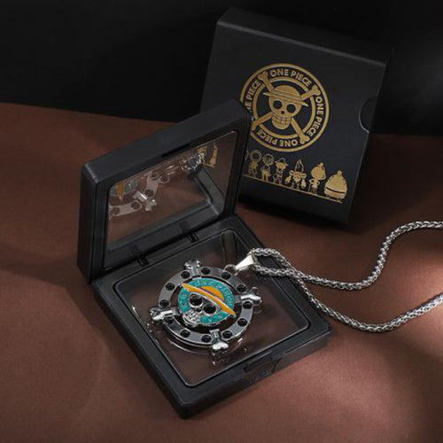 One Piece Luffy Ace Skull Pendant Necklace for Men